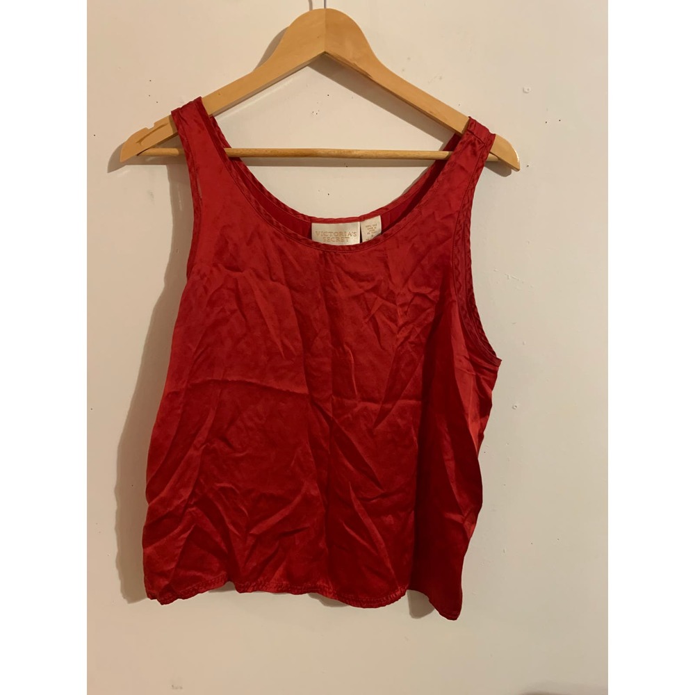 Vintage Victoria's Secret Red Silk Camisole Top Size S